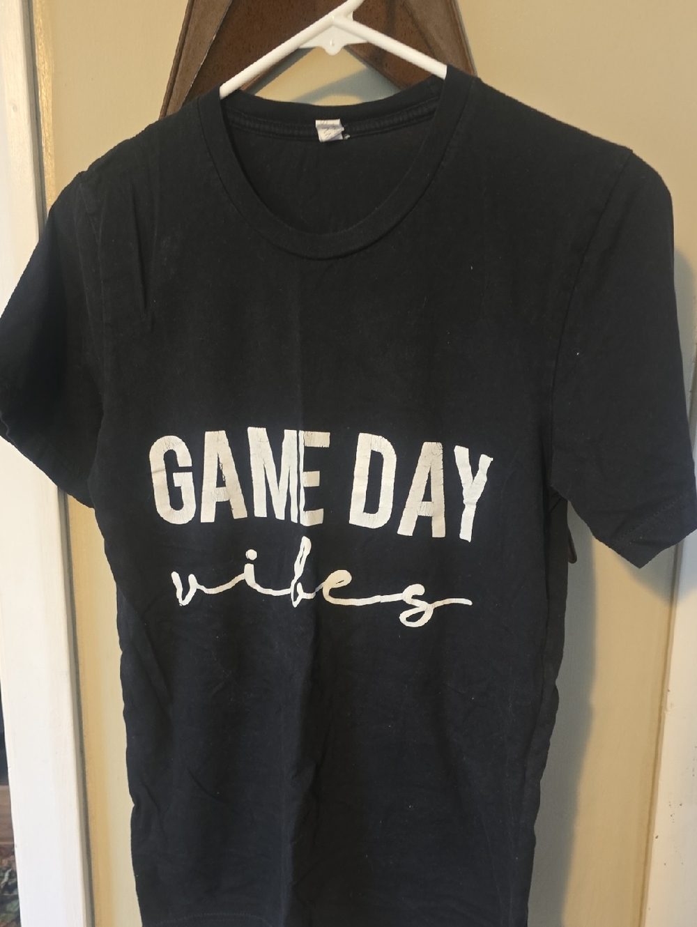 Bella Canvas Black Tee with White "Game Day Vibes" Print